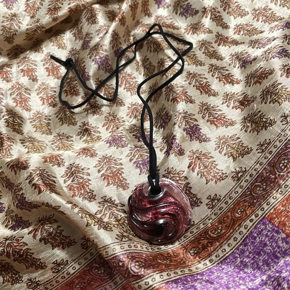 Murano Glass Pendant Necklace - Picture 3 of 4